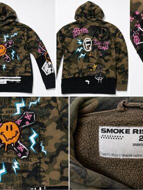 Smoke Rise Men’s 2XL Camo Graphic Pullover Hoodie
